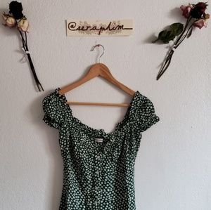 With Jean Daisy Green Isabelle Dress